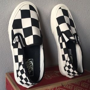mega check slip on vans